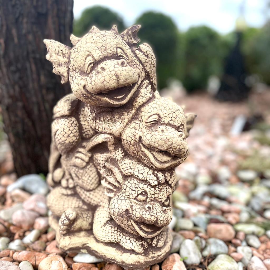 Dragon family sculpture concrete dragon family figure