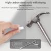 500pcs/bag Steel Nail Steel Nail Wire Clips Round Design Compact Size Round Cable Fasteners Wall Mounted Sturdy Material