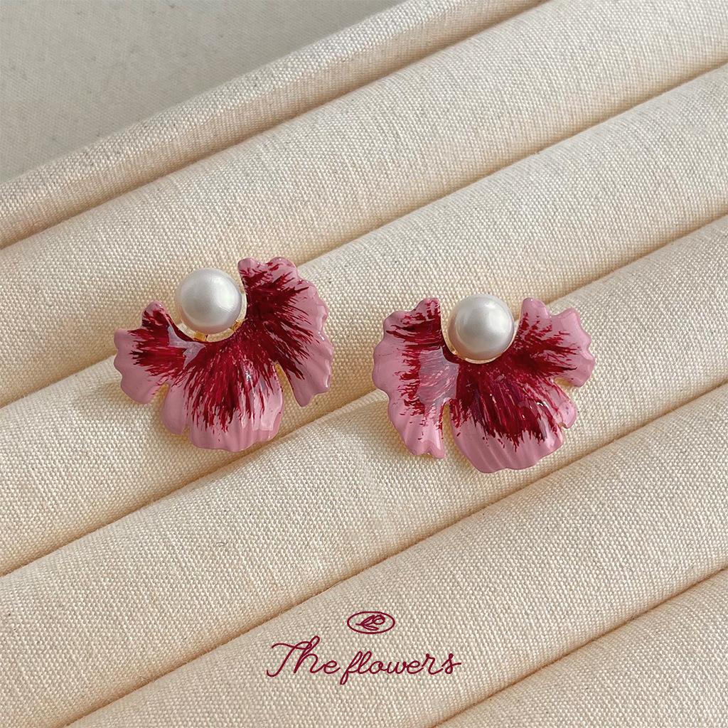 Свежие и сладкие серьги-гвоздики ручной росписи с постепенным изменением цвета, новые серьги, бижутерия