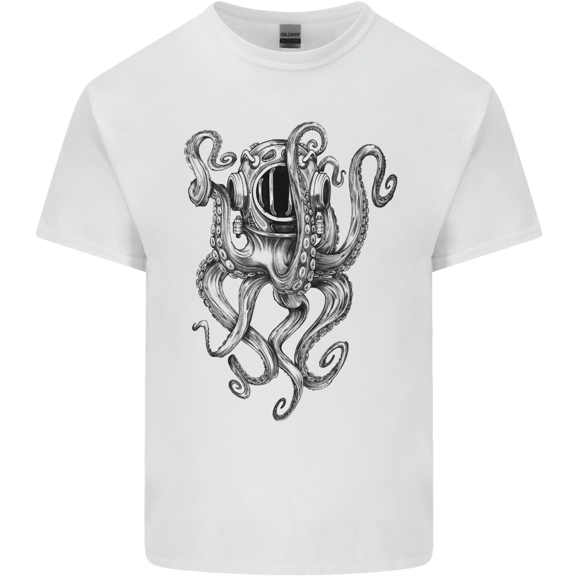 Scuba Diving Octopus Diver Unisexs Light Cotton TShirt S
