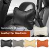 1 Pair Car Neck Pillows Both Side Pu Leather 1pcs Pack Headrest For Head Pain Relief Filled Fiber Universal Car Pillow
