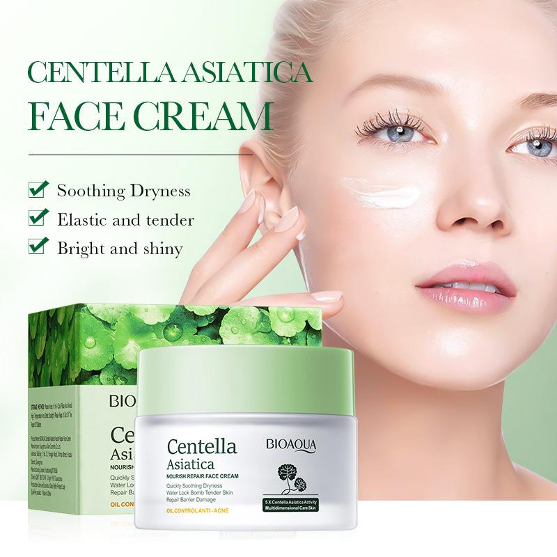 

BIOAOUA Centella Asiatica Nourishing Cream, увлажняющий и увлажняющий крем, аутентичный