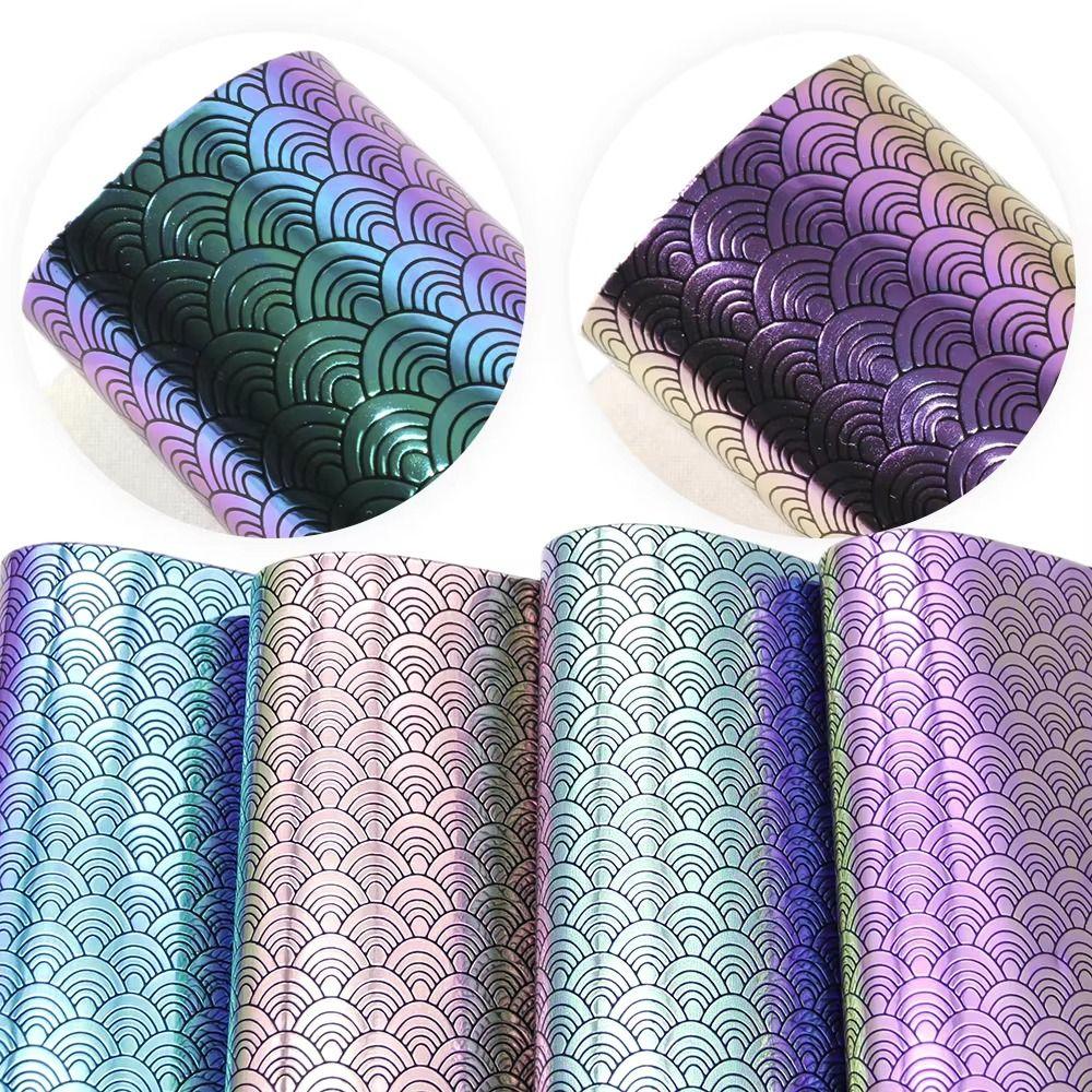 Bump Texture Fish Scales Fabric Sheets Fish Scales Waterproof Bump Texture Fabric Sheets Faux Synthetic Leather Fabric Sheets
