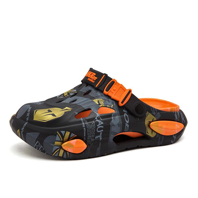 Men s Summer Outdoor Closed-Toe Thick Sole Slippers - Casual Driving Sandals  Trendy Two-Way Wear Footwear. 45