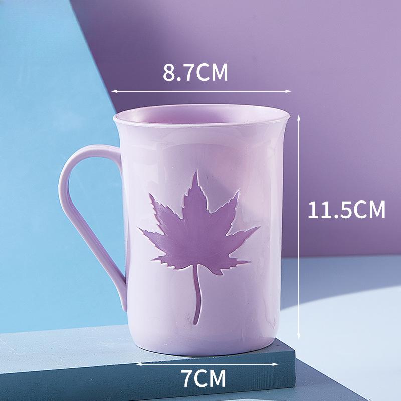 

Household Student Mouthwash Cups Plastic Couple Maple Leaf Tooth Brushing Cups Dormitory Toothbrush Cups 501-600ml фиолетовый