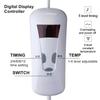 220V 120W Electric Heated Blanket Warm Over Throw Fleece Rug Digital Timer Controller