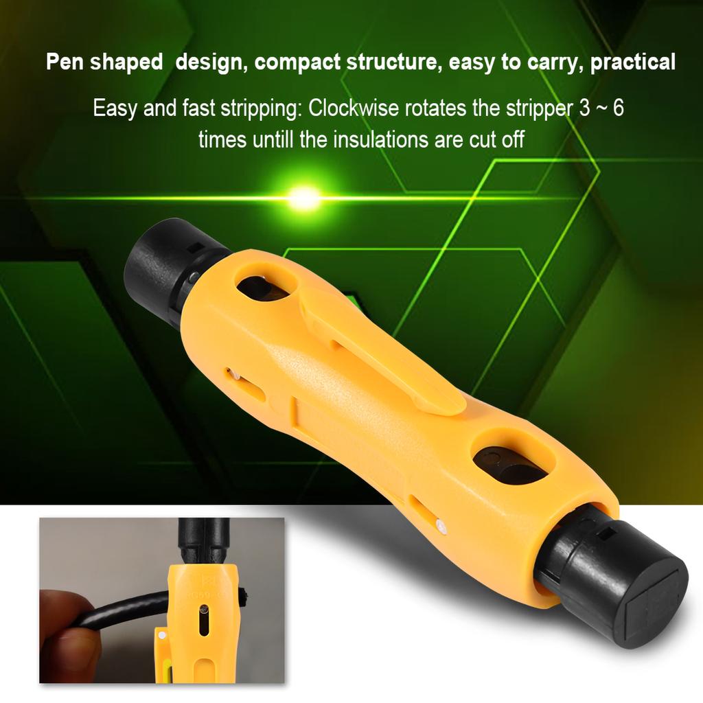 Coax Coaxial Cable Wire Stripper Stripping Tool for RG59 RG6 RG7 RG11