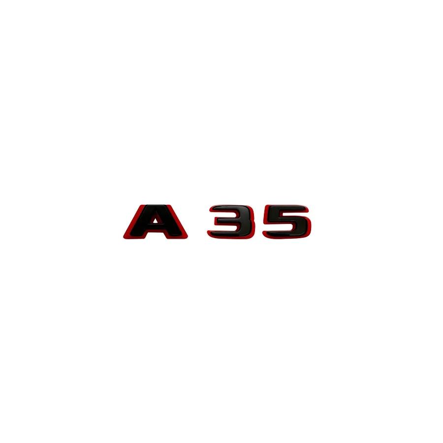 New style Two tone Letters A35 A45 A45S Turbo 4matic Emblem for W177 W176 Car Fender Trunk Rear Logo Sticker