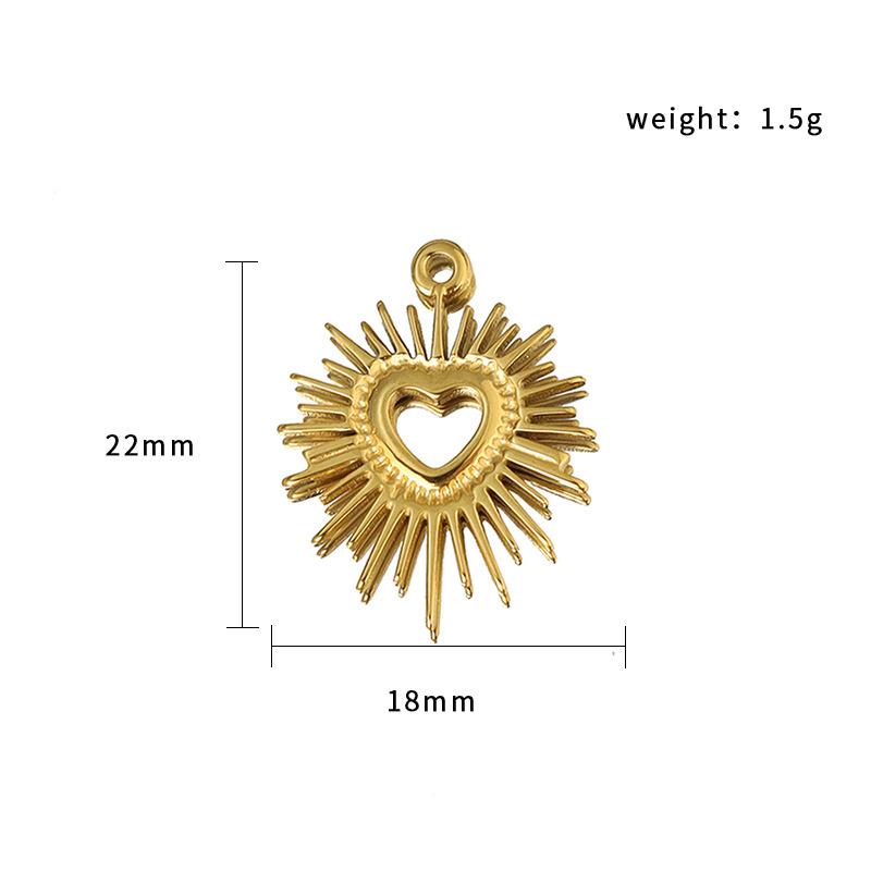 Stainless Steel Small Fresh Oil Drop Love Moon Pendant Plated 18K Jewelry Accessories Diy Pendant Necklace