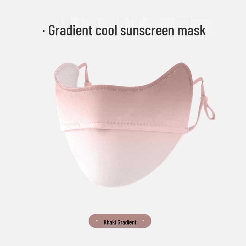 Women's 3D Ice Silk Sunscreen Mask - Spring/Summer Breathable Sun Protection for Outdoor Cycling