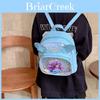 Kids Cartoon Sequin Girl Backpack With Pu Material For School Learning And Play