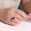 Klassisches Design 925 Sterlingsilber Damenring Natürlicher Kissen 10,0 mm Brasilien Amethyst Echtschmuck für Festival Geburtstagsgeschenke