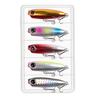 Multiple Color 5pcs Popper Lures With Reinforced Treble Hook Baits for Saltwater