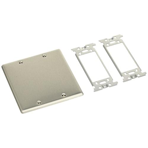 Panasonic Fully Coated New Metal Cover Plate with Mounting Frame, 2-Piece Set, WN7592
