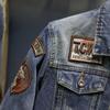 Giacca di jeans retrò: Abbigliamento da lavoro trendy da uomo, vestibilità ampia, per Primavera e Autunno