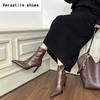 Street Style Women Ankle Boots Fashion Pointed Toe Short Booties Designer Thin High Heels Stripper Shoes Botas Mujer