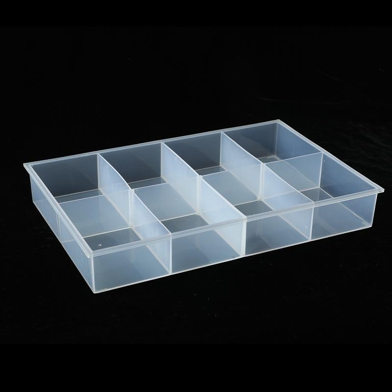 Transparent Lidless 8-Compartment Plastic Box Digital Storage Parts Box Accessories Tray Material for Jewelry Screw Box Storage 34.8*23.1*5cm прозрачный