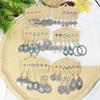 Ethnic Style Earrings for Women&Teen Girls Vintage Silver Geometric Shape Easy to Wear Match Various Outfits Gifts
