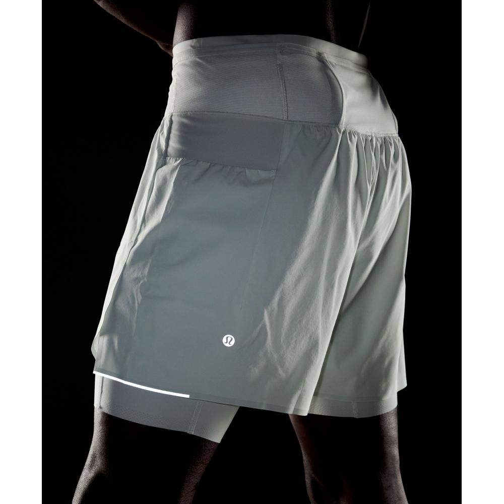 Lululemon Fast And Free Multi Pocket Running Short 5  Vapor