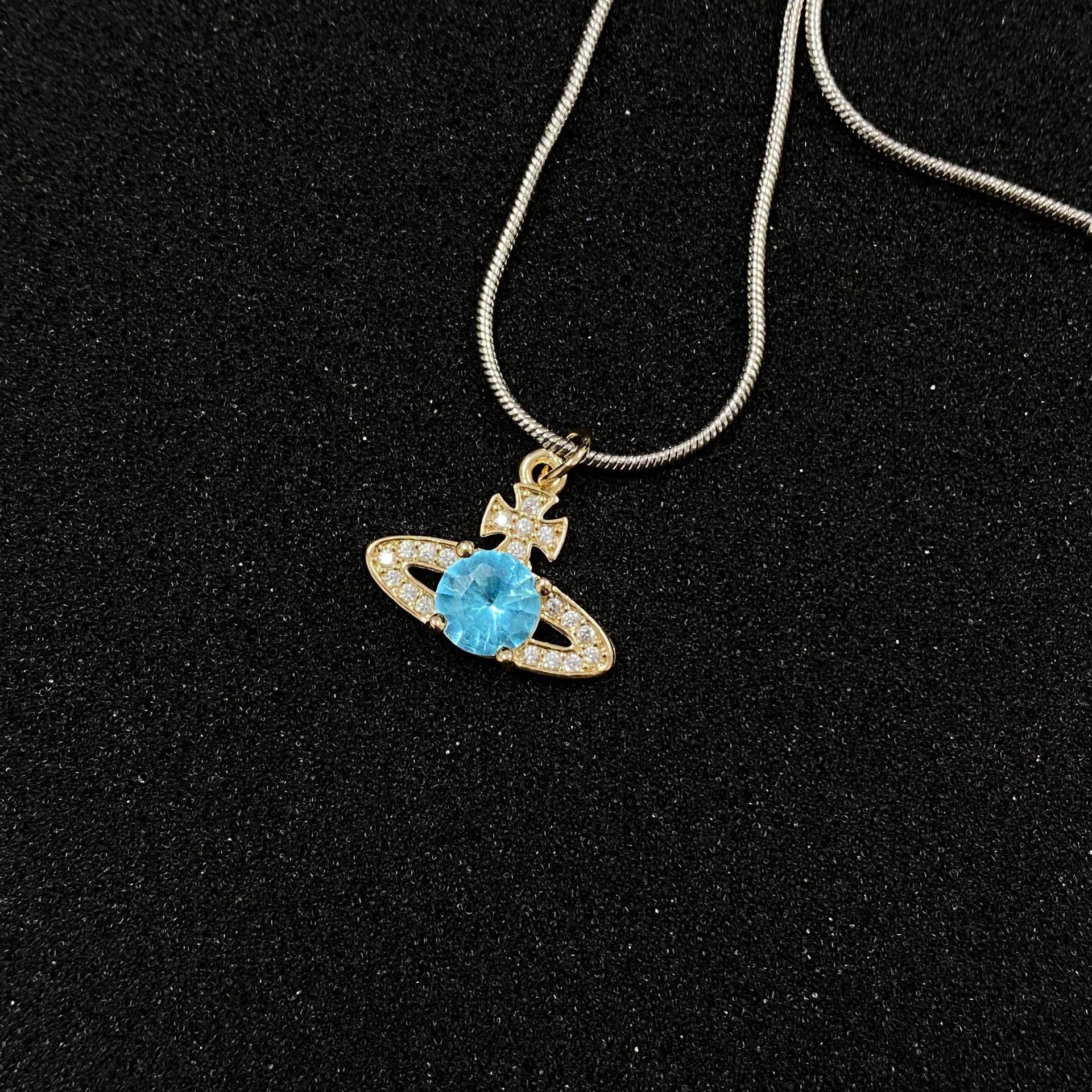 Xijia Saturn Pendant: High Color Retention Zircon, Handmade Crystal Jewelry DIY Bead Stringing
