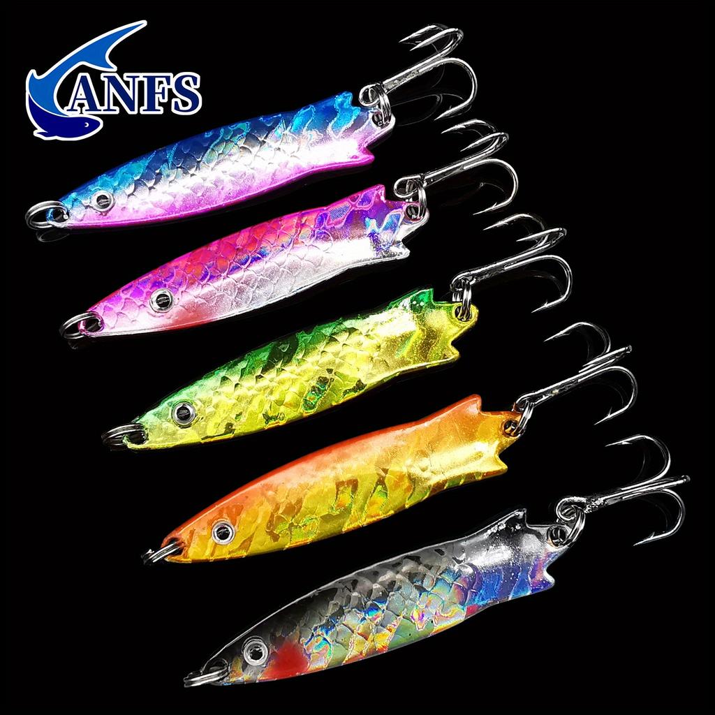 5pcs metal fishing lure kit-Exceptional Artificial Baits with lure box For Saltwater Freshwater