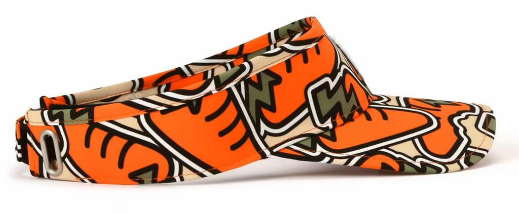 [PEARLY GATES] Unisex Sun Visor (Carrot Pattern, Size Adjustable)  Golf Hat  053-4287006 151Orange FR