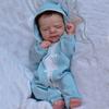 BZDOLL 18inch 45cm Asleep Reborn Baby Doll with 3D-paint Skin and Visible Veins Toy (Soft Vinyl , Cloth Body) Lifelike Newborn Bebe Girl Birthday Gift