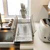Large Stainless Steel Sink Dish Drying Rack with Knife Holder