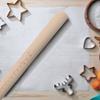 40cm Dough Rolling Pin With Scale Wooden Pastry Roller Solid-Beech Wood Material Non-Stick Surfaces Dumpling Pizza Making Tools