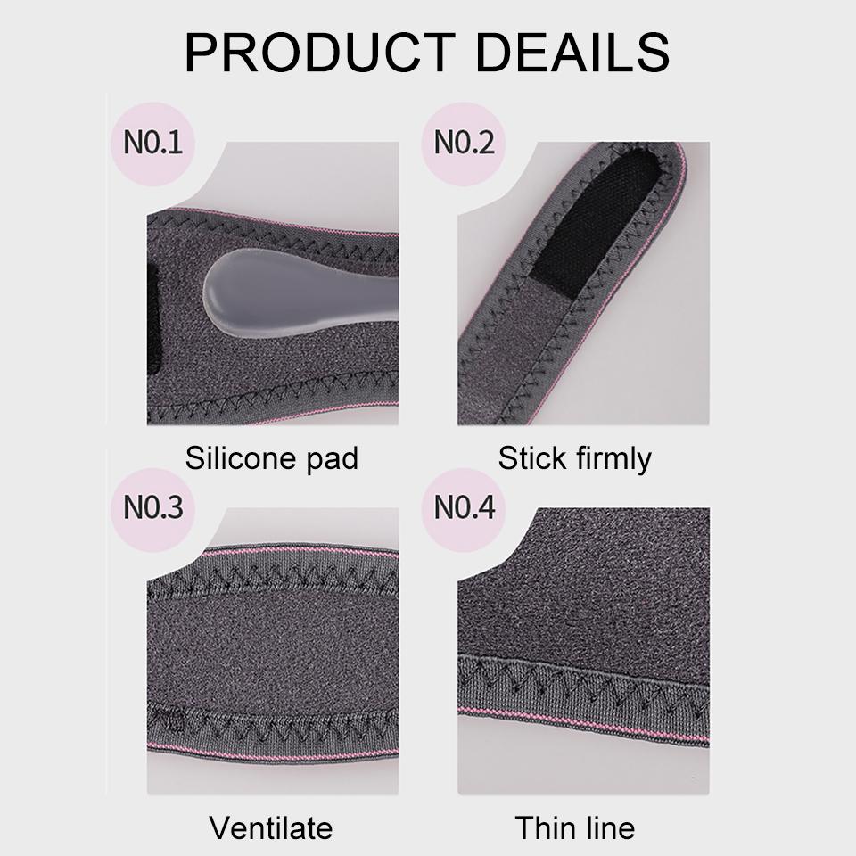 1Pcs Silicone Knee Pads Adjustable Sports Patellar Straps Shock-Absorbing Tendon Injury Prevention Tendon Sheath Pads 3D Fabric