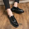 Luxurious Men's Dress Loafers Casual Classic Smile Party Formal Italian Height-increasing Business Wedding Fashion Shoes for Men