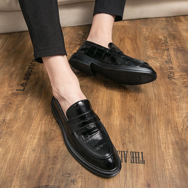 Luxurious Men's Dress Loafers Casual Classic Smile Party Formal Italian Height-increasing Business Wedding Fashion Shoes for Men