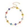 Gelukskalkoen Boze Oog Armband Voor Vrouwen Mannen Kleurrijk Rood Blauw Oog Verstelbare Metalen Ketting Armbanden Geluk Rijkdom Sieraden Cadeaus