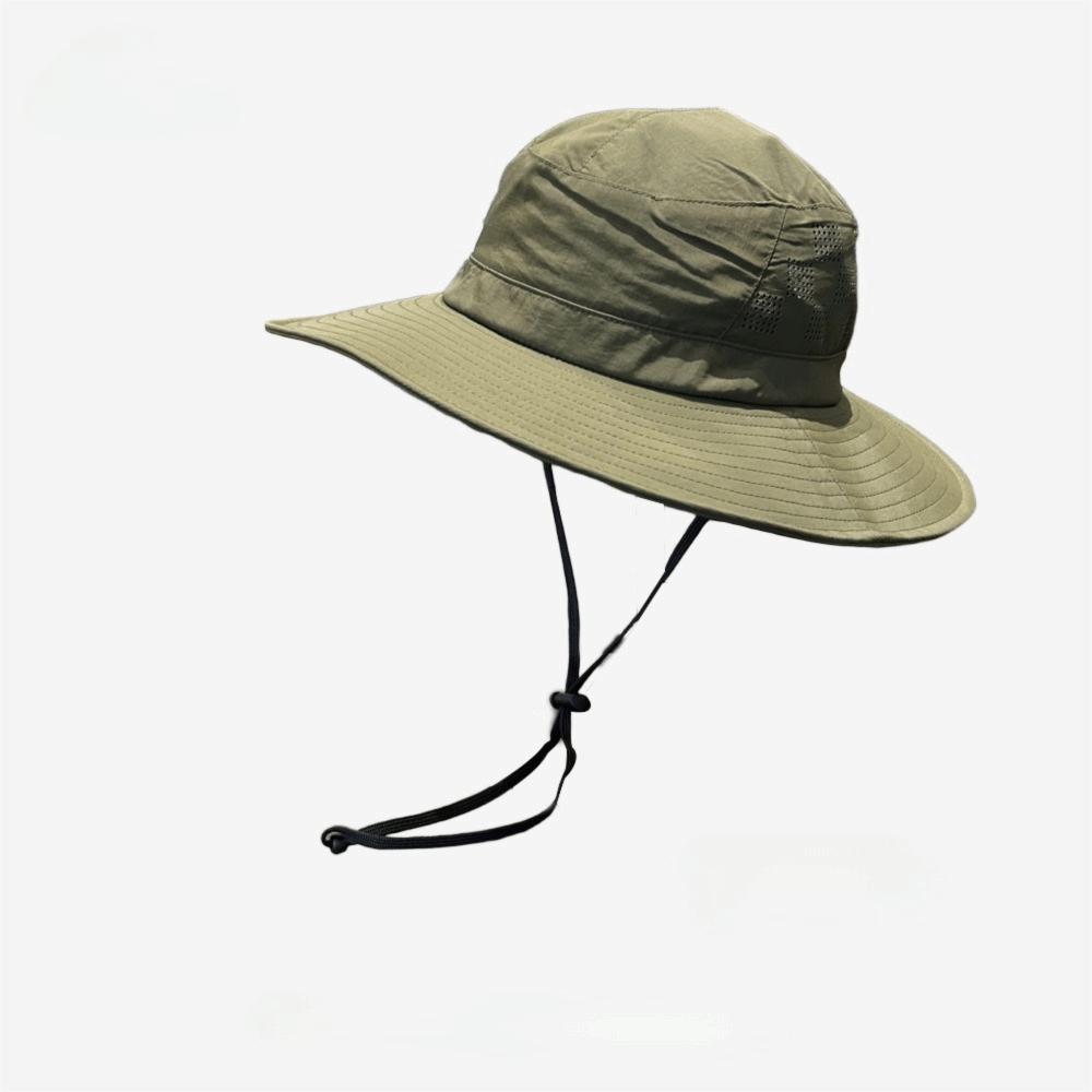 Solid Color Fisherman Hat Breathable Outdoor Cap Windproof Bucket Hat  Sunshade Use