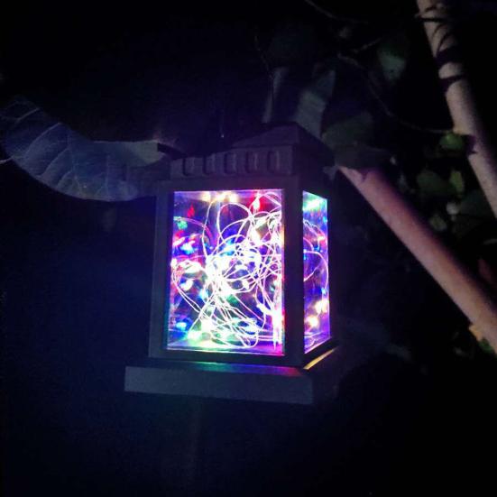 Outdoor Hanging Solar Lantern, Waterproof Rechargeable Decorative Lamp, Copper Wire Candle Light for Outside, Garden, Patio, Yard, Porch Decor