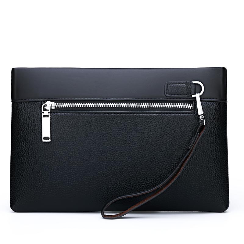 Soft Leather Men Bags Fashion Business Clutch Bag Casual Travel handbag Phone Purse Designer for Male Birthday Gift