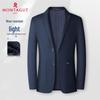 MONTAGUT Men's Seersucker Lightweight Casual Blazer