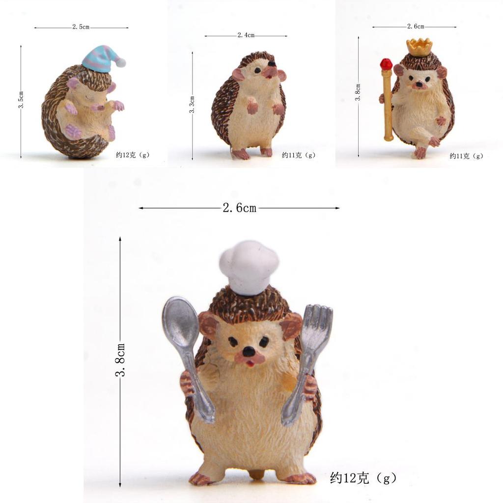 Handmade Resin Hedgehog Figurine For Home Decor Gift For Kids And Friends