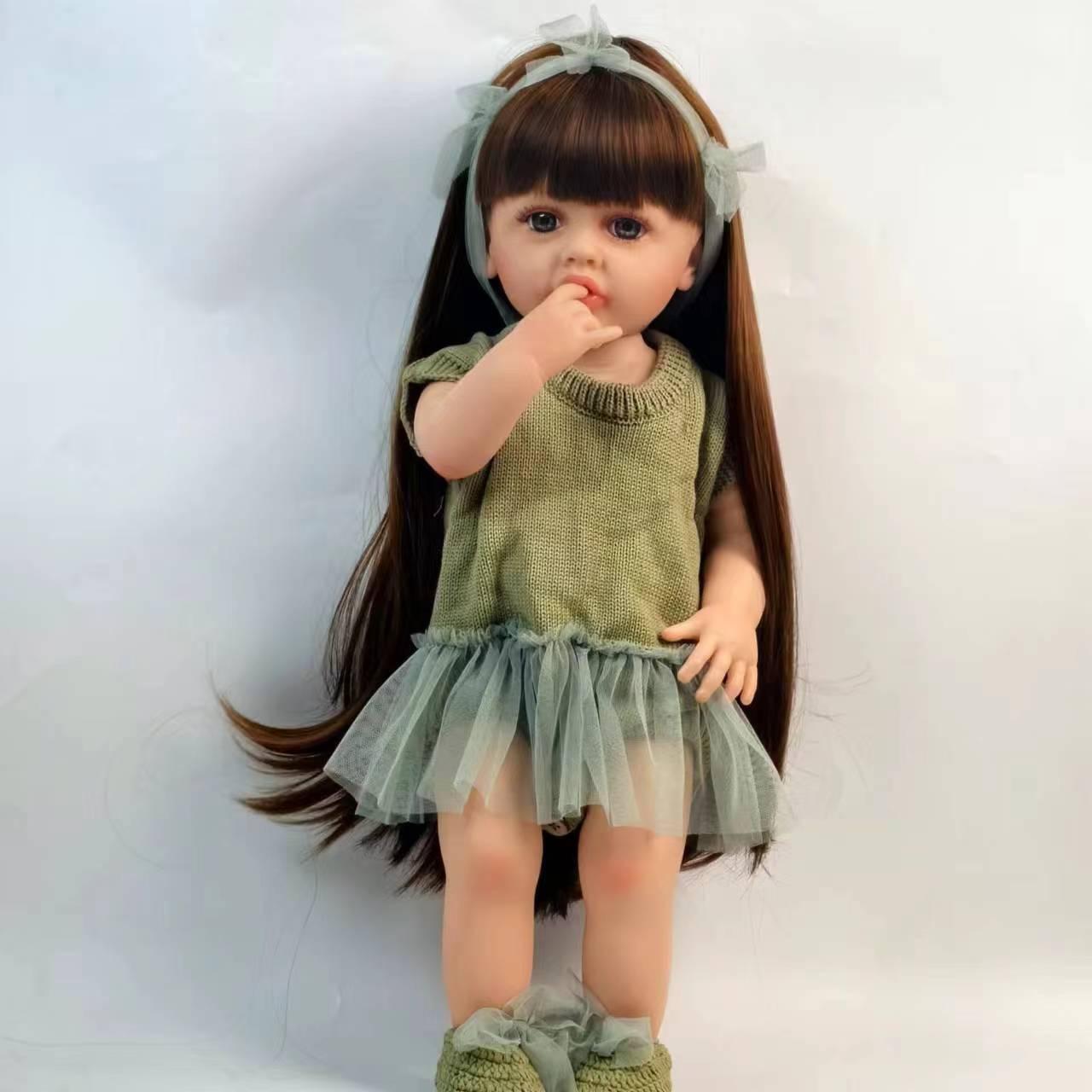 

Реалистичные куклы принцессы реборн, полностью силиконовые виниловые куклы для купания, 55 см, куклы Bebe Reborn, подарки для новорожденных на день рождения, Рождество 22 inch about 55 cm