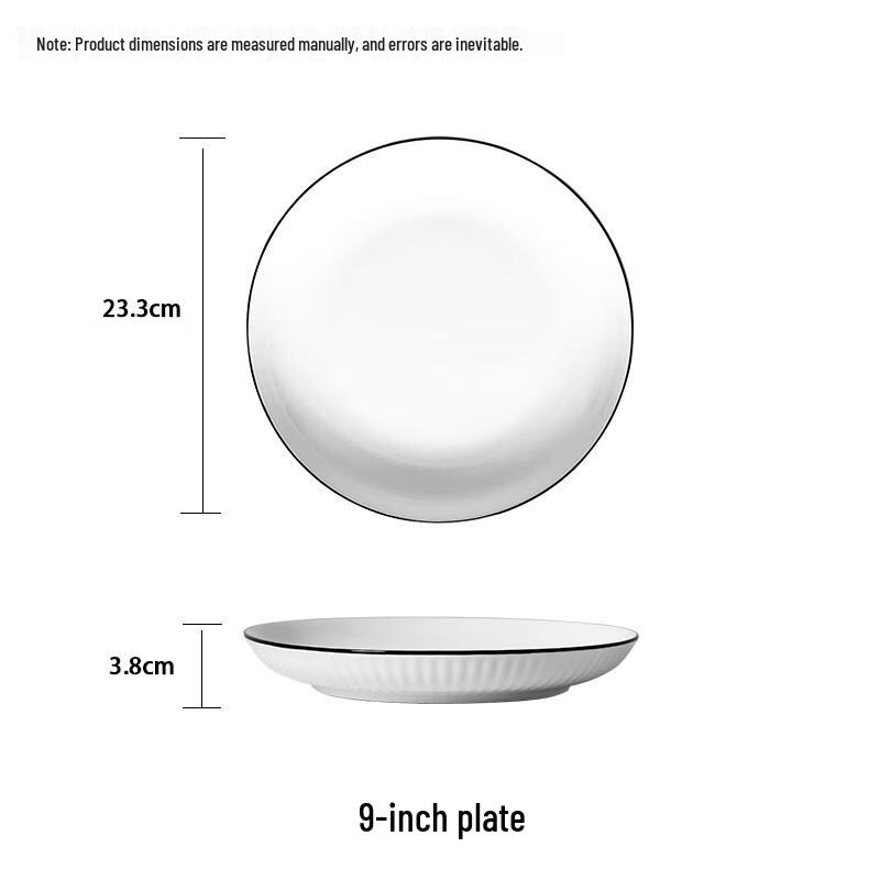 Zhaoran Nordic 9-inch Bone China Deep Dinner Plate