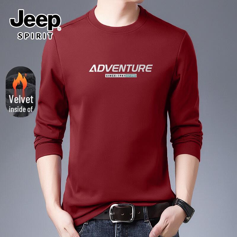 

JEEP SPIRIT Men s Plush Crew Neck Sweatshirt M