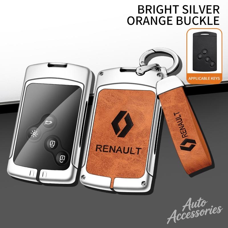 Leather Car Key Case For Renault Megane Grand Scenic Kadjar Laguna Koleos Fluence Talisman Espace Dacia Sandero Protection Shell PP2