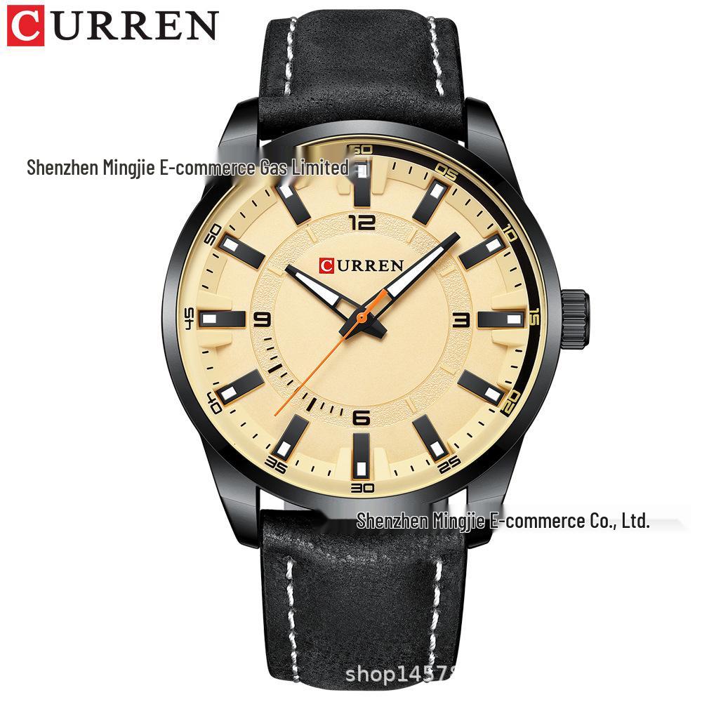 CURREN 8390 Men's Waterproof Business Quartz Watch - Stylish and Simple Design