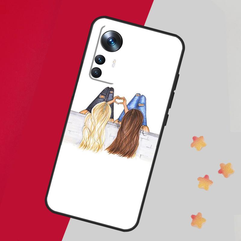 Best Friends BFF Matching Case For Xiaomi 14 13 15 Ultra 11T 12T 13T 14T Pro Cover For POCO X7 Pro X3 X5 X6 F5 F6 F7