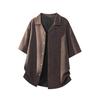 [OkYiLi] Men's Short-Sleeve Plain Shirt, Breathable, Stylish, Soft, Cool, Comfortable, Button-Down, Casual, Summer Wear, Open Collar Shirt, Commuting,