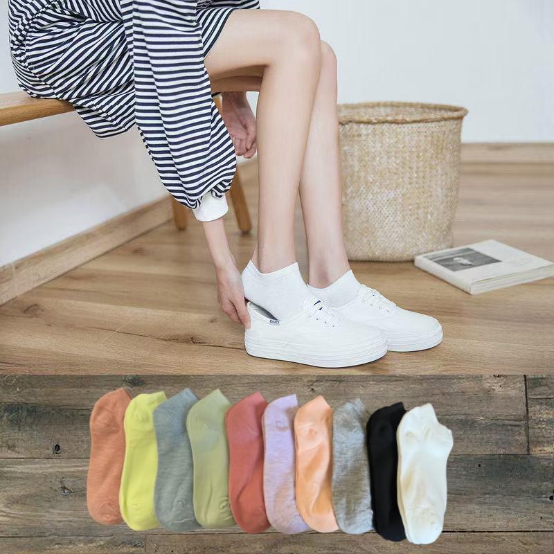 

Japanese Style Candy Color Low-Cut Women s Cotton Socks - Spring/Summer . 1 Pair/One Size