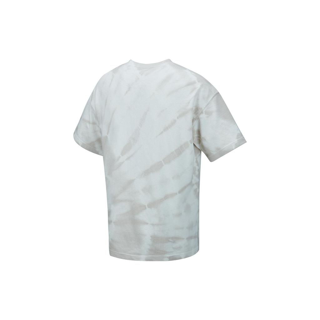 Li Ning All Over Print Round Neck Pullover Short Sleeve T-Shirt Men Tops Gray AHST155-2