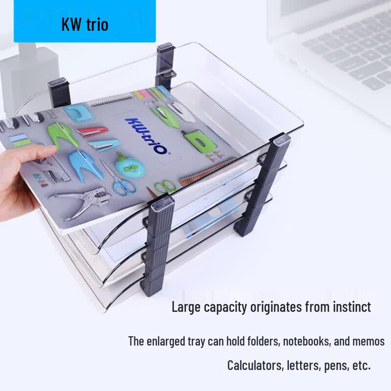 Kede You Stackable Transparent Desktop File Organizer
