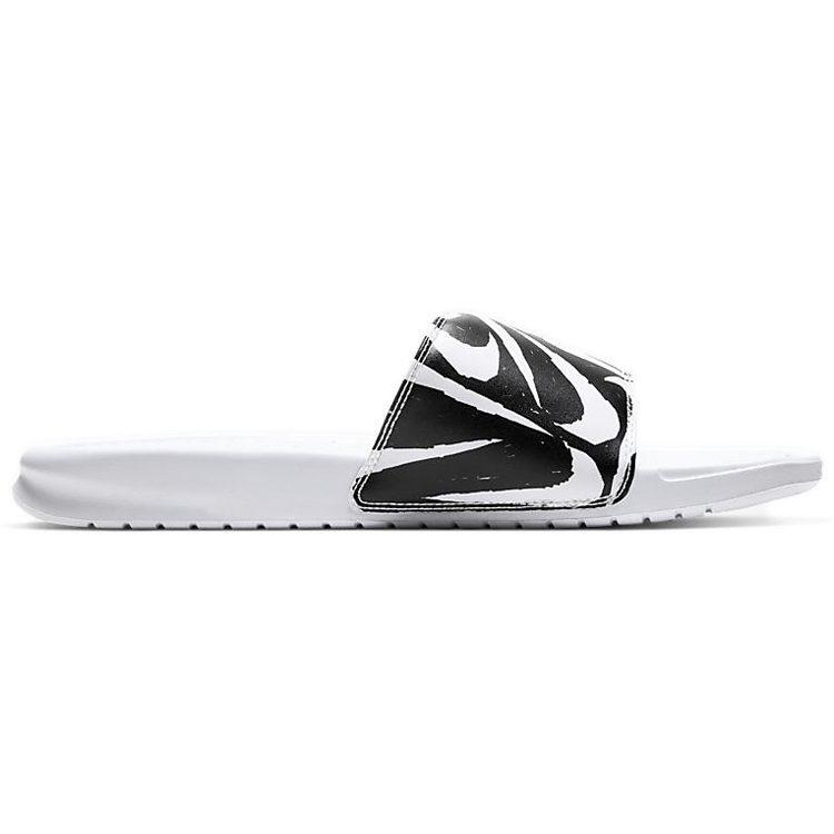 Nike Benassi Jdi Print Slide 'White Black Swoosh' 631261-106