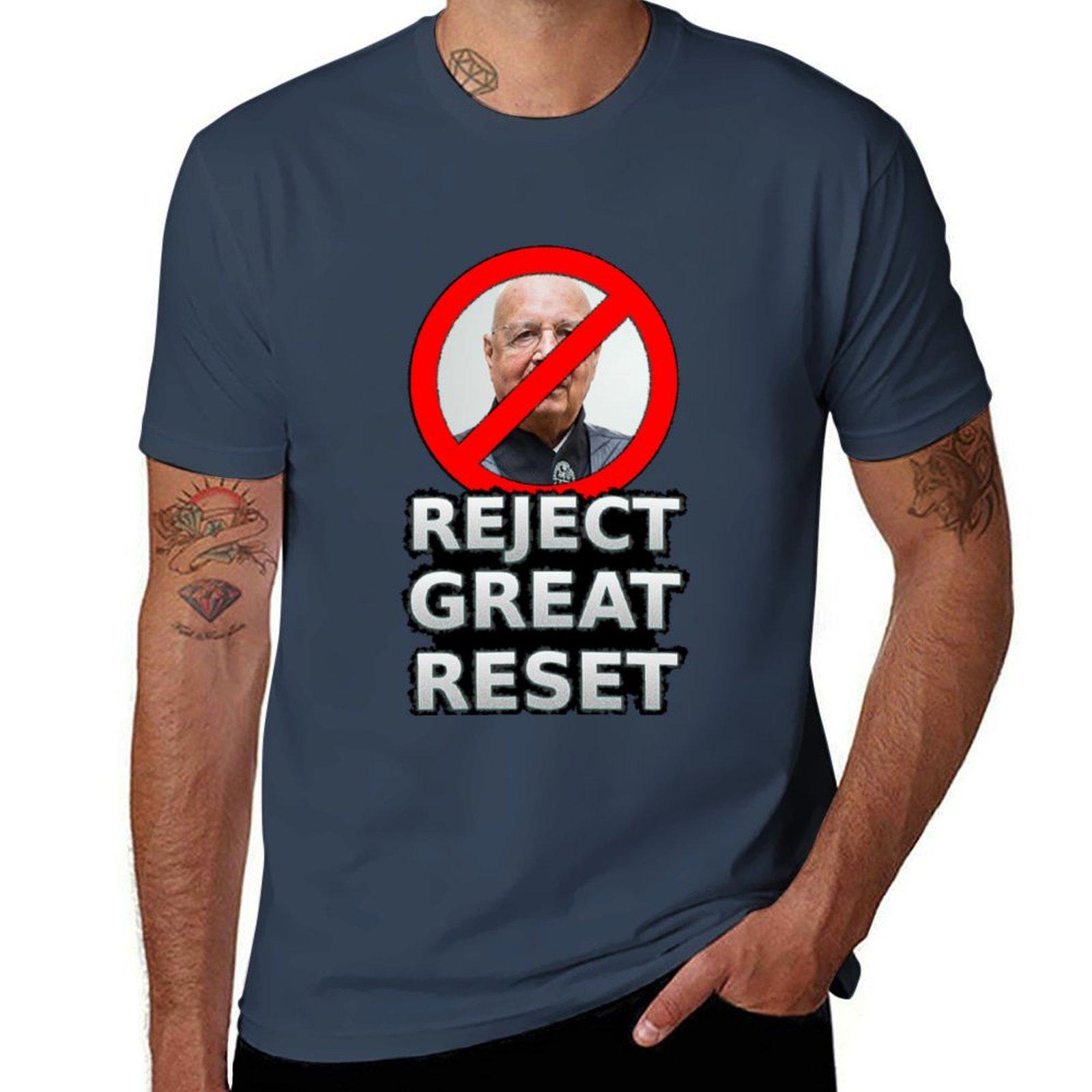 Reject The Great Reset Tshirt Casual Breathable Short Sleeve Top S